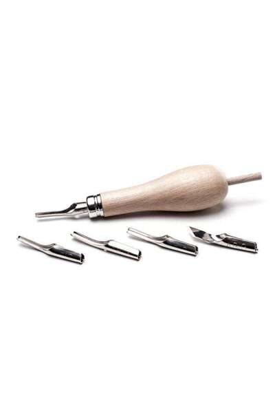 Abig AbigLinol Oyma Seti 5’li Kayın Ağacı Sapı 0.60 mm