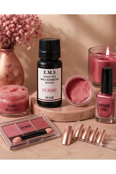 E.M.S AVM Toz Mika Kozmetik Boyası 10 gr Pembe-oje/ruj/peeling/maskara/krem/g...