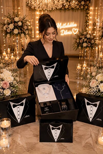 Aybas İSİM YAZILI Damat Kolisi Baskılı 5 li BÜYÜK BOY