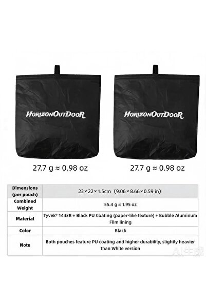 Choice أسود - قطعتان [HODR GEAR] من التايفك للاستخدام الخارجي ®   حقيبة طعام ...