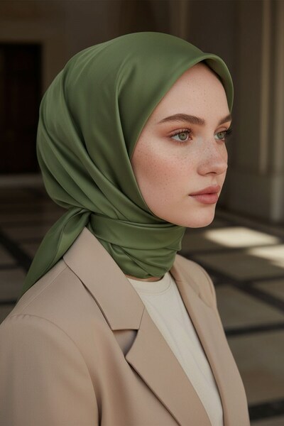 Vissona %100 Twill İpek Düz Desenli Eşarp 90x90 Eşarp Dikim Şekli : El Dikişi
