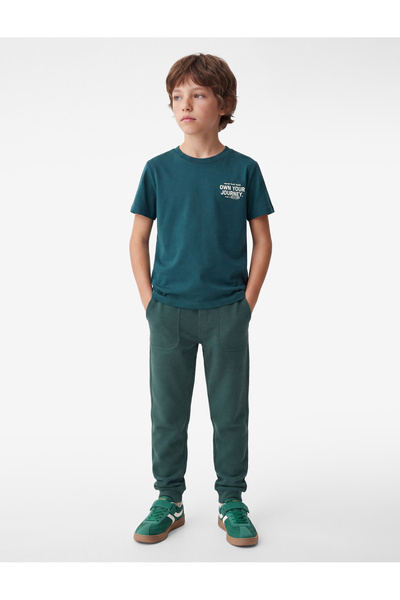 Koton Tricou imprimat din bumbac cu mânecă scurtă cu decolteu