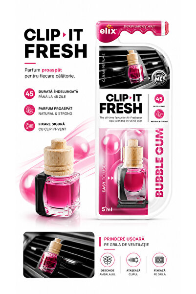 Elix Odorizant auto premium Clip it Fresh Bubble Gum 5 ml