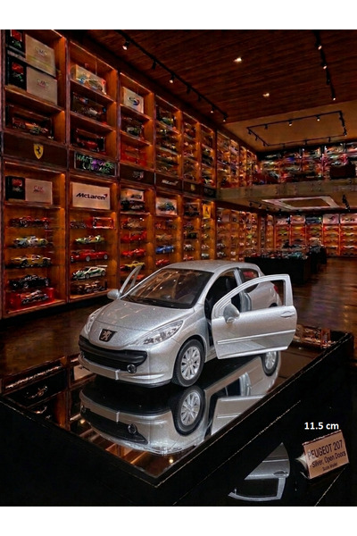 OYUNCAKSAHİLİ Peugeot 207 Diecast Metal Koleksiyon Model 1.36 Orjnal Çekbırak...
