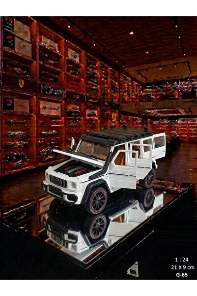 OYUNCAKSAHİLİ G65 Jip Diecast Metal 1.24 Koleksiyon Model 21x9cm Metalıc Beya...