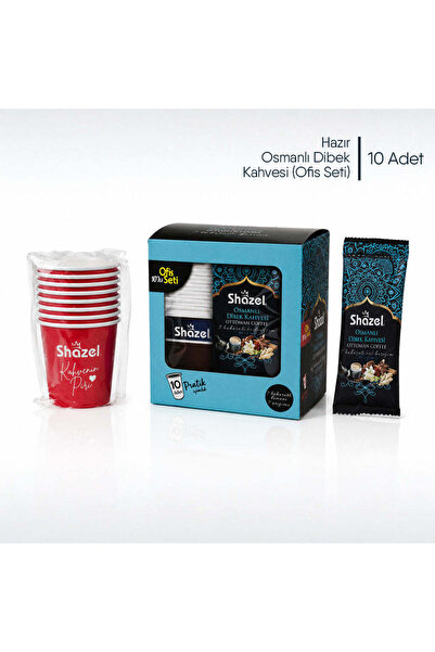 Shazel Osmanlı Dibek Kahvesi Ofis Seti 20 G X 10 Adet