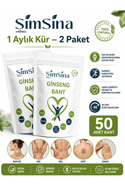 Simsina Ginseng Ağrı Bandı Kas Ve Eklem Ağrıları İçin Anında Konfor ve Kalıcı...