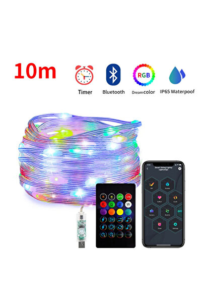 Choice GGBEE 10m Smart Bluetooth LED String Fairy Lights WS2812B Dreamcolor R...