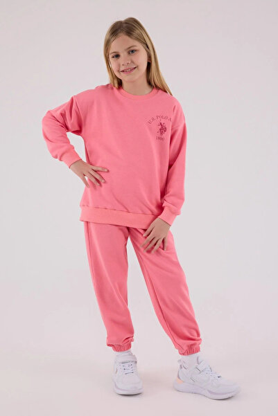 U.S. Polo Assn. 4-15 Years Old Licensed Us Polo Assn Girls' Suit-Pink