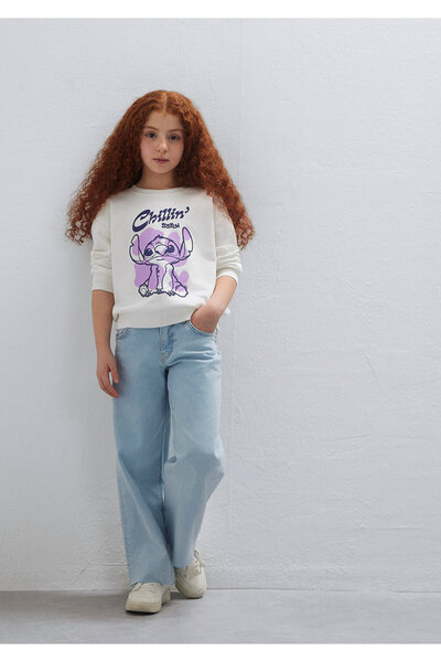 Mavi Stitch Baskılı Ekru Sweatshirt 7S10168-70057