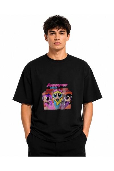 Inscriptie Ουνισέξ Βαμβακερό T-Shirt Υψηλής Ποιότητας  "Powerpuff girls folder "
