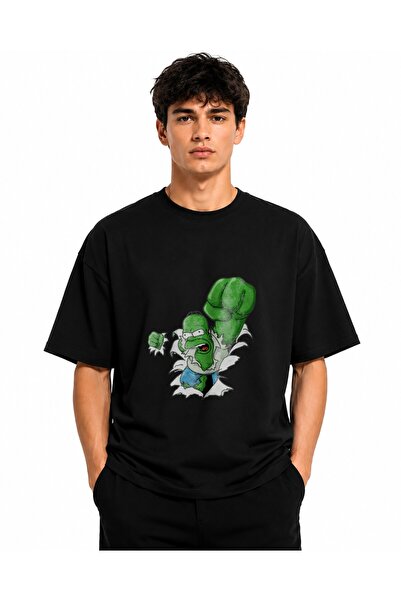 Inscriptie Tricou Unisex Bumbac Premium Casual " Hulk Simpson "