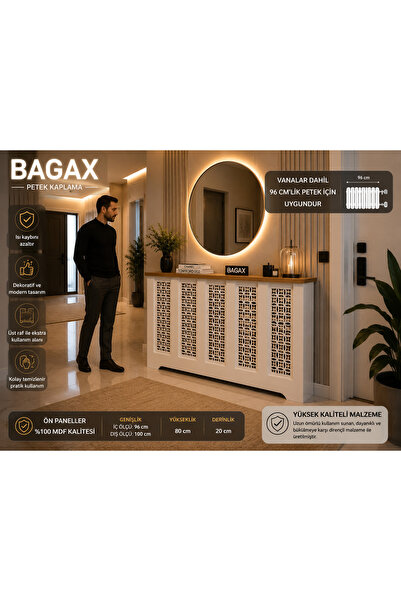 BAGAX Petek Üstü Dekoratif Dresuar – Kalorifer Gizleme Antre Konsolu | Dar Al...