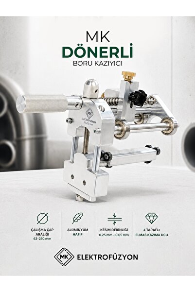 MK ELEKTROFÜZYON MK Dönerli Boru Kazıyıcı 63-250 mm | PE HDPE Boru Kazıma Apa...