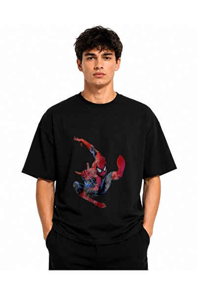 Inscriptie Tricou Unisex Bumbac Premium Casual " SpiderMan action "