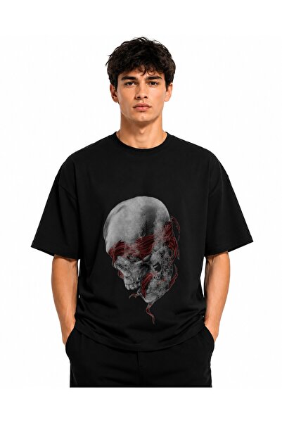 Inscriptie Ουνισέξ Βαμβακερό T-Shirt Υψηλής Ποιότητας  "Cool Blood Skull "