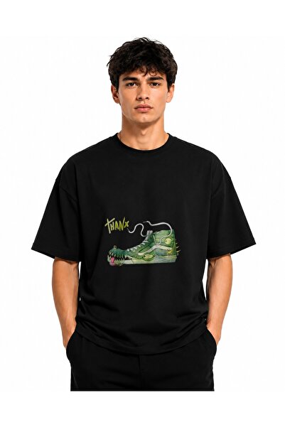 Inscriptie Tricou Unisex Bumbac Premium Casual " Graffiti shoes "