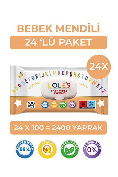 Lole's Sensitive Bebek Islak Mendil 24x100 2400 Yaprak