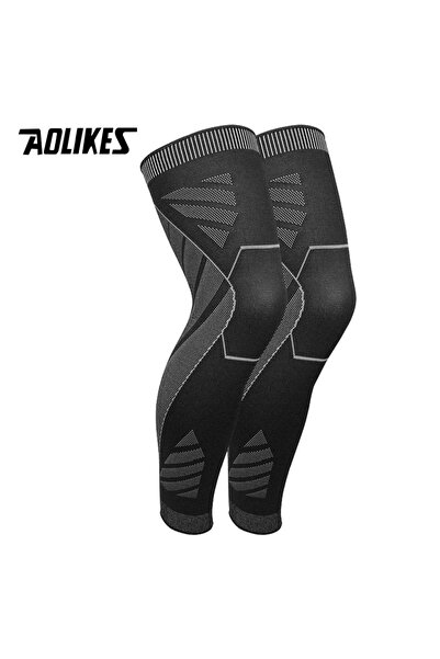 Aolikes أكمام ضغط رياضية سوداء مقاس L - قطعتان، دعامات للركبة، واقيات للركبة ...