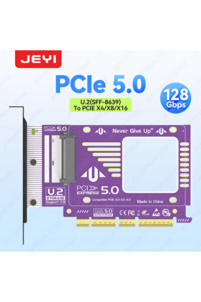 Choice1 JEYI U2-PCIe5.0 JEYI PCIe 5.0 to U.2 (SFF - 8639) Converter, 128Gbps ...