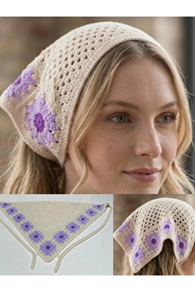 MyHubi Vintage Çiçek Motifli Bağlamalı Yazlık Bandana