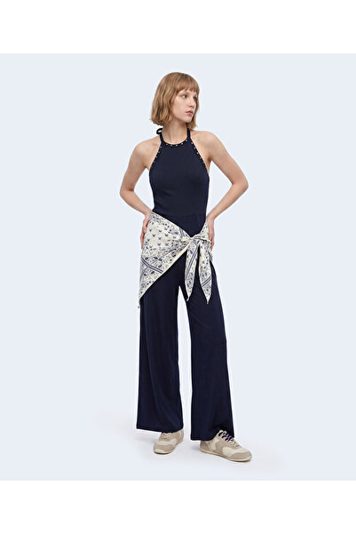 Twist ÇIKARILABİLİR FULARLI HALTER YAKA TULUM