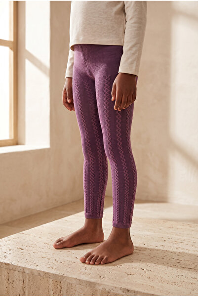 Katia&Bony Chain Patterned Children's Tights Lilac