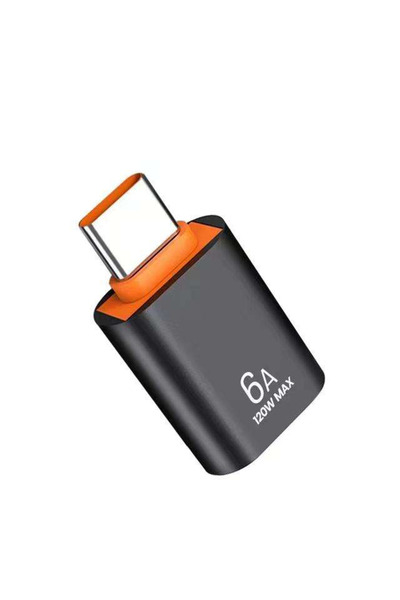 Choice1 Black C 6A USB To Type C OTG Adapter 120W USB-C Male To Type-c Female...