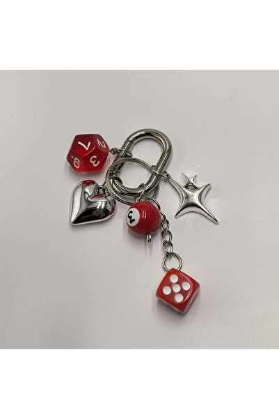 Choice style 3 Retro Dice Pendant Keychain, Decorative Single Keychain, Suita...