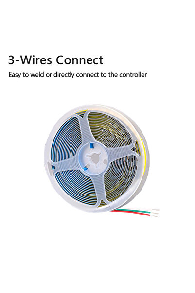 Choice 5M one roll 3-Wires Connect DC24V 2700K-6500K CCT COB FOB LED Strip Li...