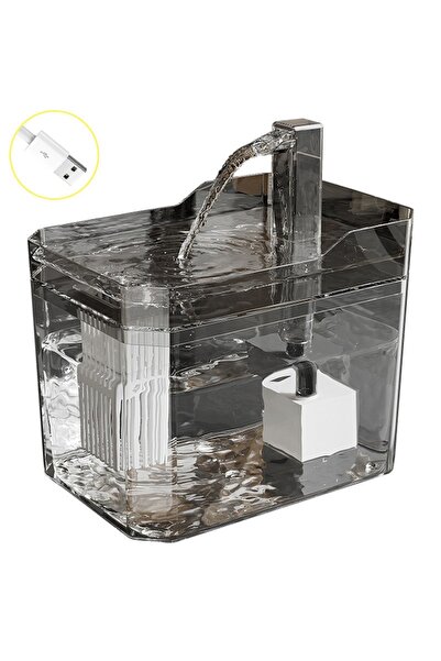 choice2 USB Transparent Cat Water Fountain: Automatic Pet Water Dispenser wit...
