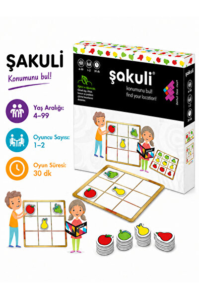 Zet Zeka - Plastik Oyunlar ŞAKULİ (Meyvelerle Sudoku) Zeka ve Akıl Oyunu 3+ Y...
