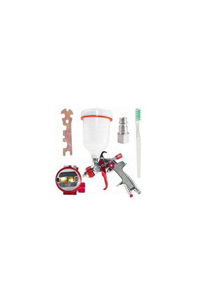VERKE Pistol de vopsit pneumatic, duza 2.0 mm, vas 600 ml,