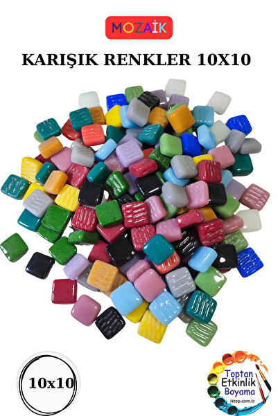 toptanetkinlikboyama 200 de grame de piatră de mozaic colorată – 10X10 mm |  ...