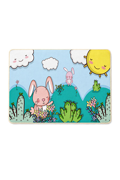 Factory Price - Cute Rabbit World Rug