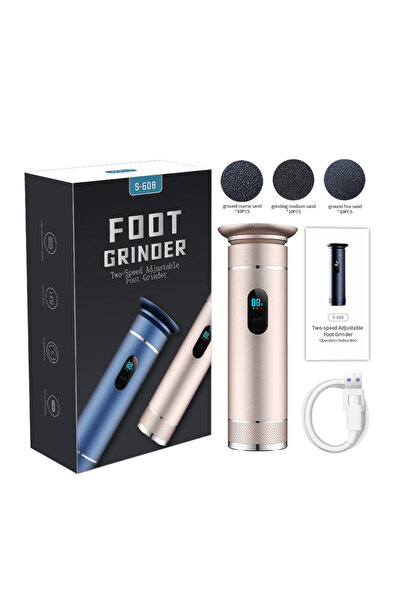 choice2 Gold Aluminum Alloy Electric Foot Grinder - Dual Power Type-C/Battery...