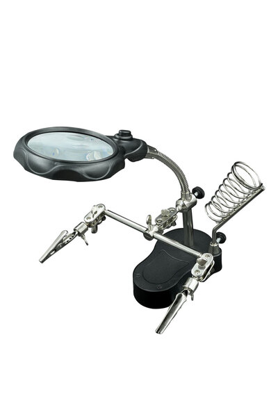 Choice black Welding Magnifying Glass LED Light Auxiliary Clip loupe Magnifie...