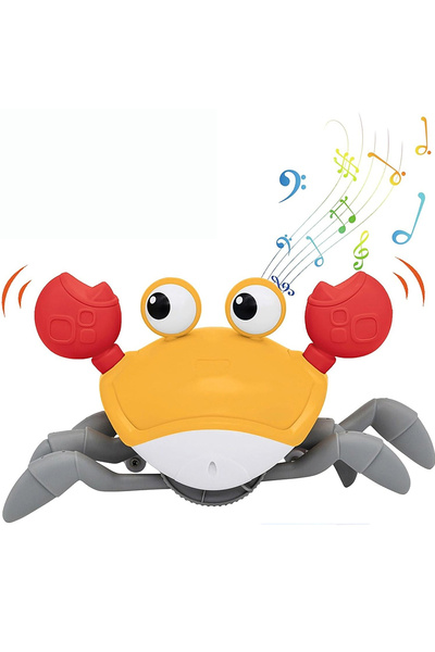 Choice1 Animal Qc-3Y-Orange Crawling Crab Baby Toy, Interactive Infant Tummy ...
