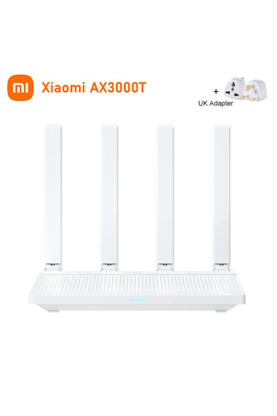 Xiaomi أضف محول المملكة المتحدة لجهاز التوجيه AX3000T بتقنية شبكة 2.4 جيجا هر...