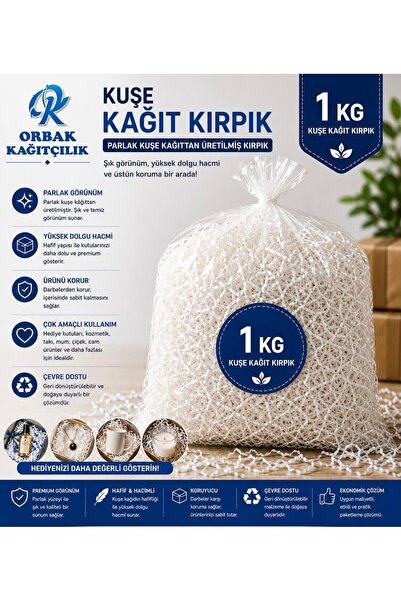 Orbak Kağıt Coated Paper Shredded Filler 1000 Gr |   Gift Boxes, Packaging an...