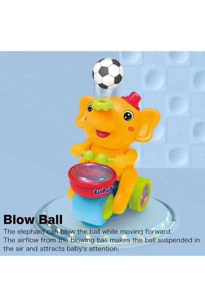 Choice1 YELLOW Baby Crawling Toy: Electronic Walking Elephant Drummer with Fl...