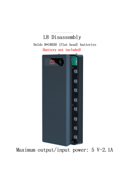 Choice black Dual USB Micro USB Type C Power Bank Shell 5V DIY Shell 18650 Ho...