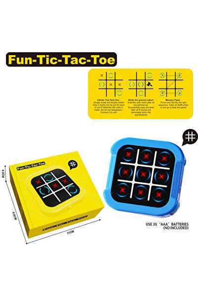 Choice1 Me-264-Blue Kids' 4-in-1 Tic-Tac-Toe Game Toy: 1-on-1 Battles, Whack-...