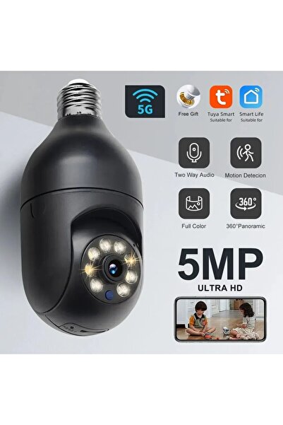 Choice 5MP NO SD CARD Tuya 5MP 5G E27 Smart Bulb Security Camera Wireless Ful...