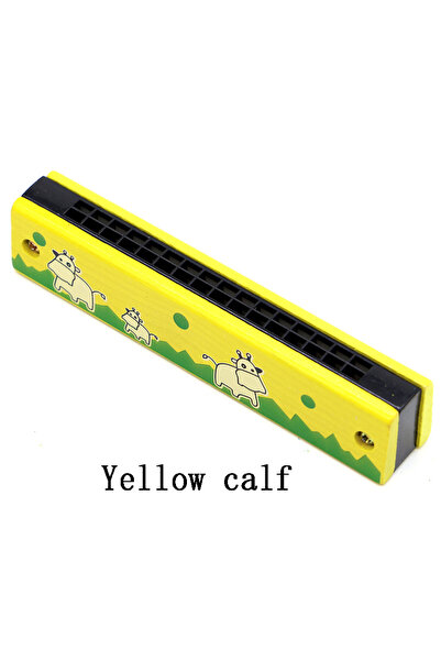 Choice8 Yellow calf Children Wooden Harmonica Musical Instrument Toys Music T...