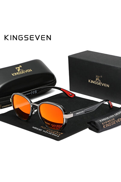 Choice Black Red KINGSEVEN Sunglasses Men Polarized UV400 Retro Luxury Fashio...