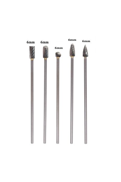 Choice 5pcs 5pcs 3x6x100mm Long Single Cut Solid Carbide Rotary Burrs Set Rot...