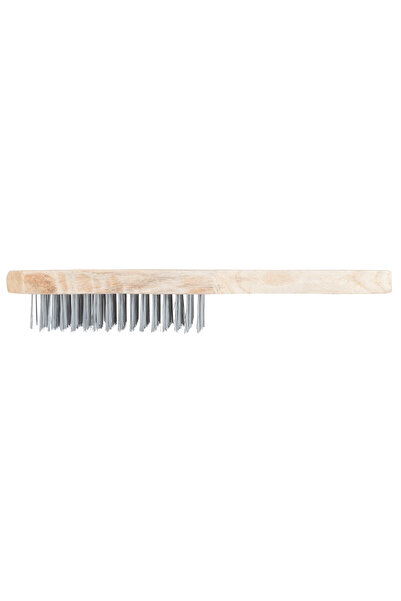 Evotools Perie de sârmă cu mâner din lemn - Lungime 140 mm Lățime 40 mm Nr. d...