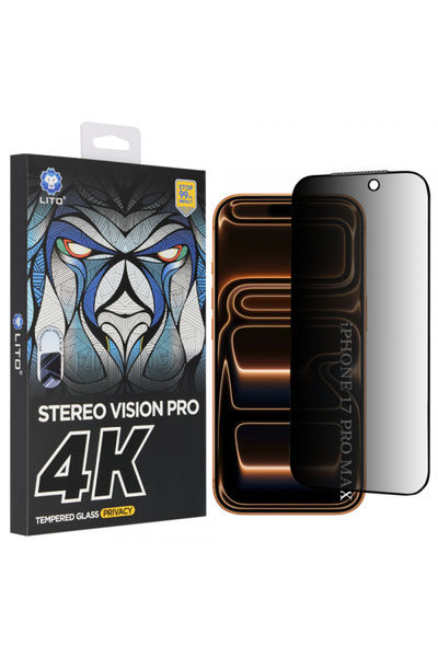Apple Folie de protectie Ecran Privacy Lito D+ Max 4K pentru iPhone 17 Pro Ma...