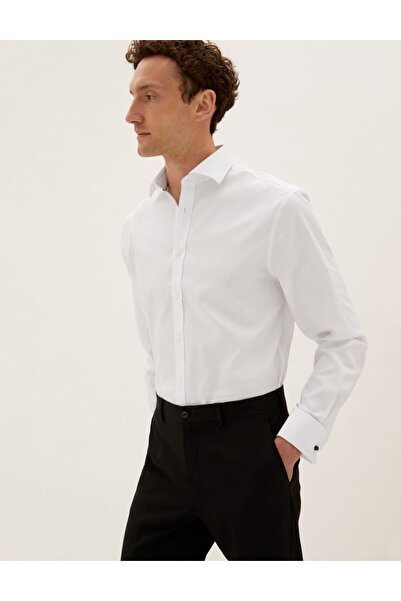 Marks & Spencer Saf Pamuklu Regular Fit Gömlek